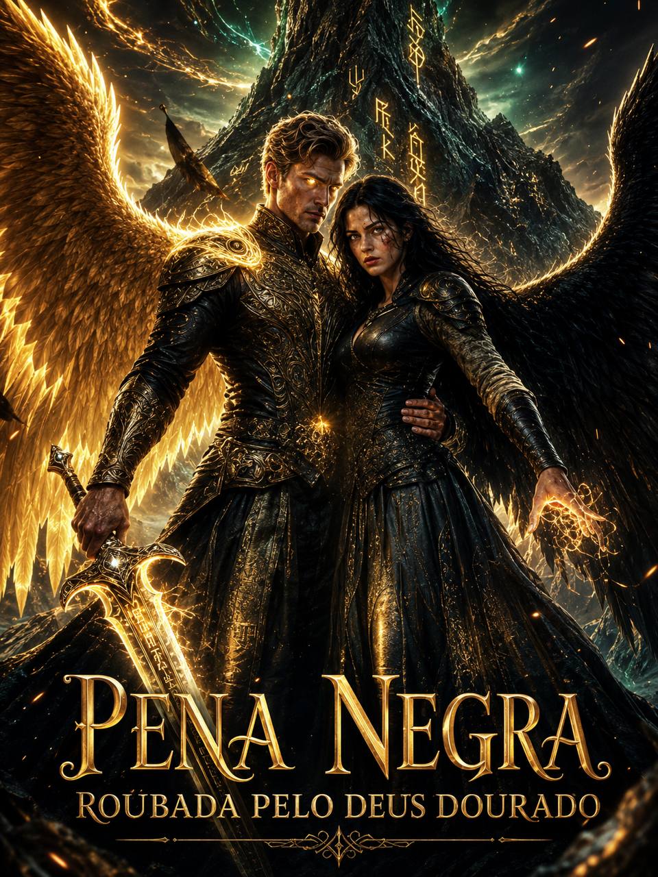 ✨ | PENA NEGRA ROUBADA PELO DEUS DOURADO