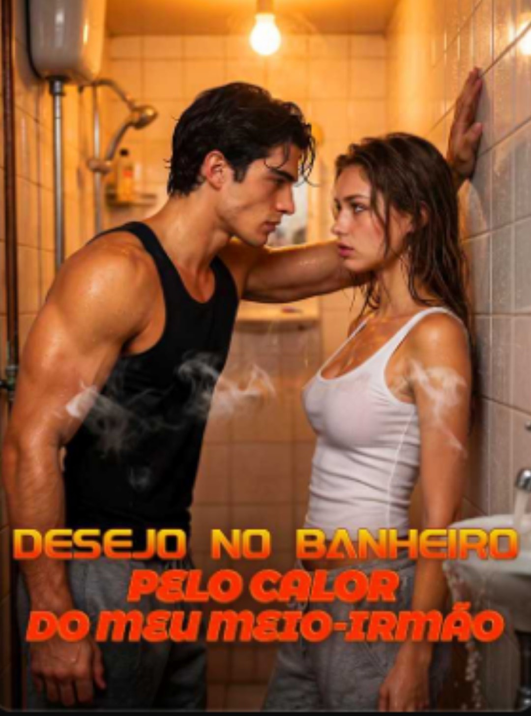 🧡 | DESEJO NO BANHEIRO PELO CALOR DO MEU MEIO-IRMÃO